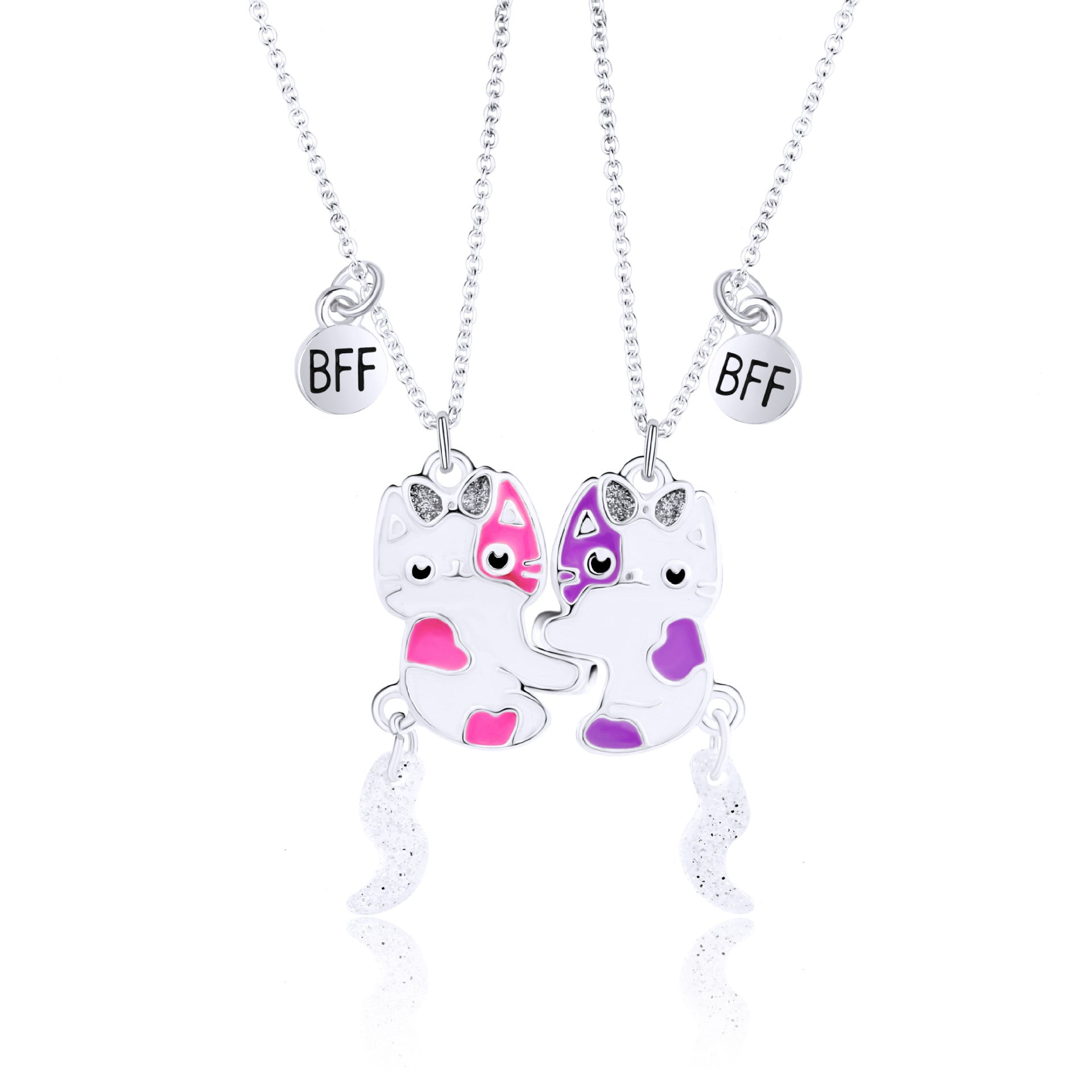 Wholesale Cute Cat Magnet Alloy Necklace Set